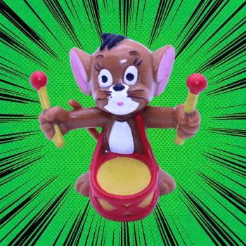 Tom & Jerry PVC Figur Jerry mit Trommel – Bullyland 2000 | hoppla-stuff.de